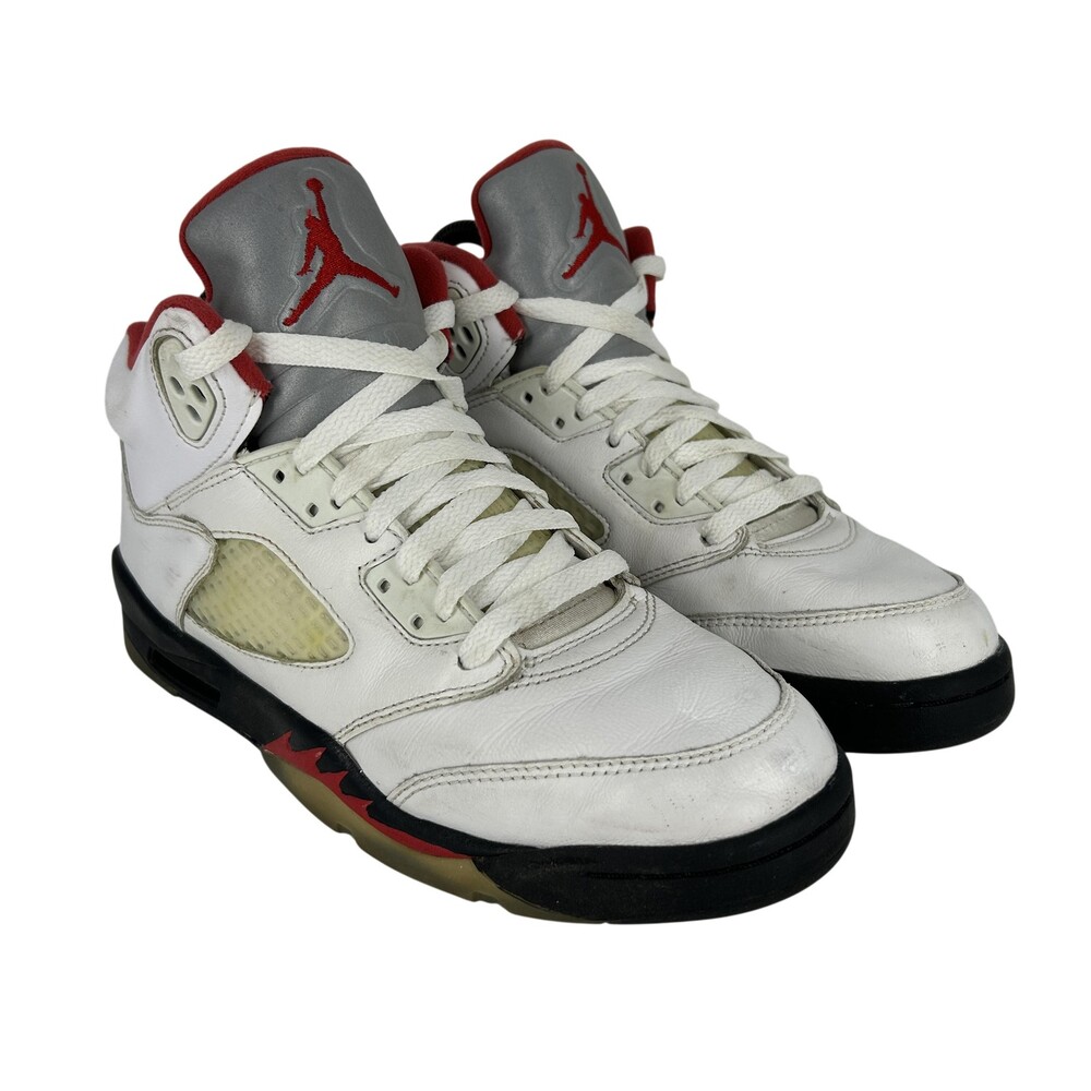 Nike Air Jordan Shoes Youth Size 7Y 5 Retro Fire Red 440888-102 Sneakers 2020